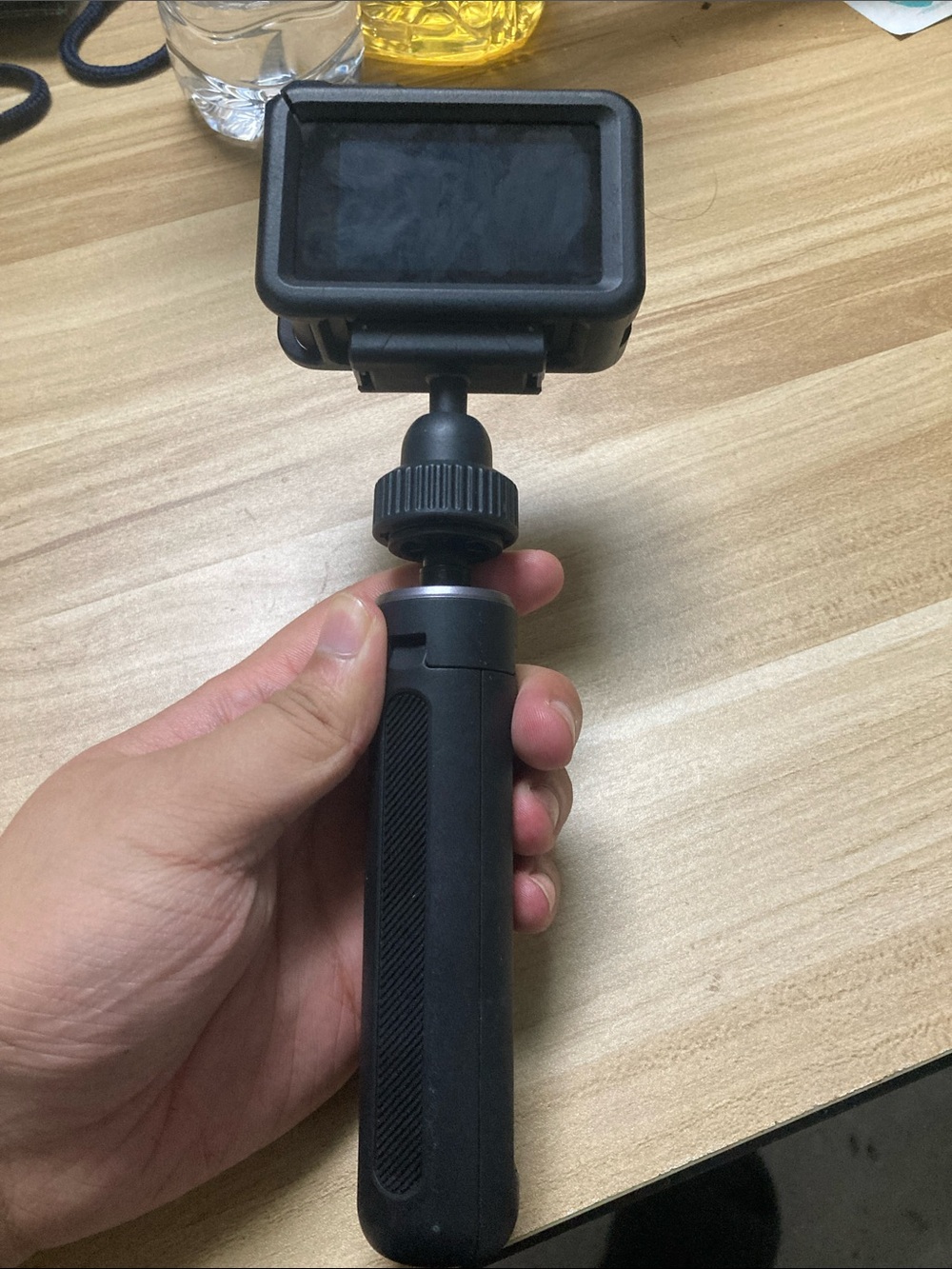 DJI Black Handheld Grip with Adjustable Ball Mount